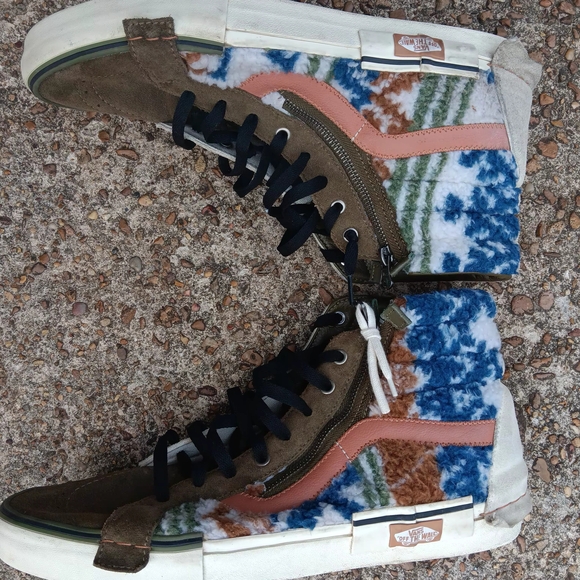 Vans Men's High-Top Sneakers - Brown, Cream, and Black - Picture 8 of 13